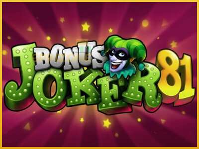 Bonus Joker 81 màquina de joc per diners