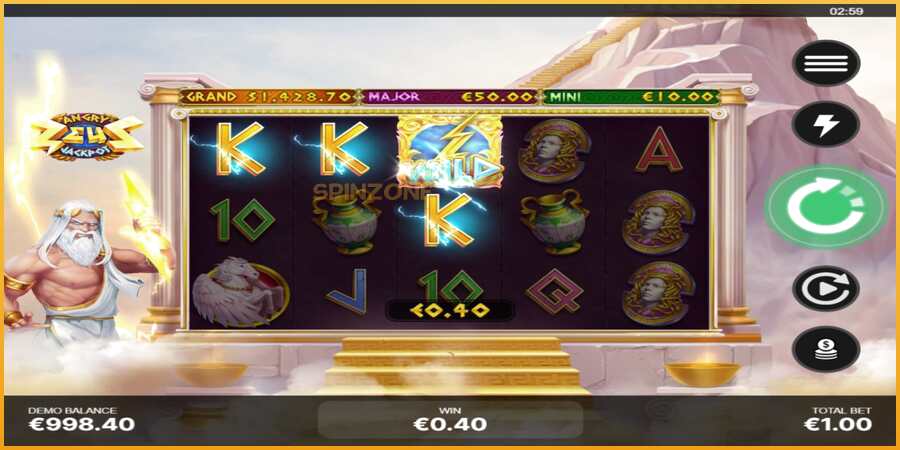 Angry Zeus Jackpot màquina de joc per diners, imatge 3