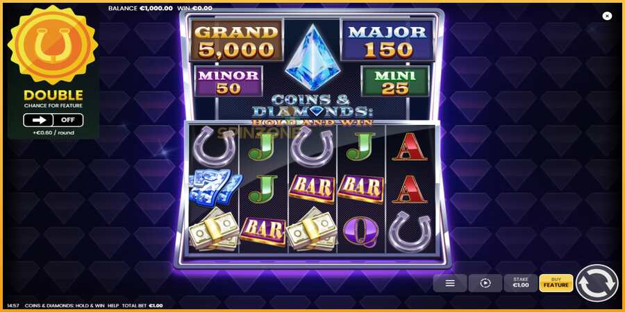 Coins & Diamonds: Hold and Win màquina de joc per diners, imatge 2