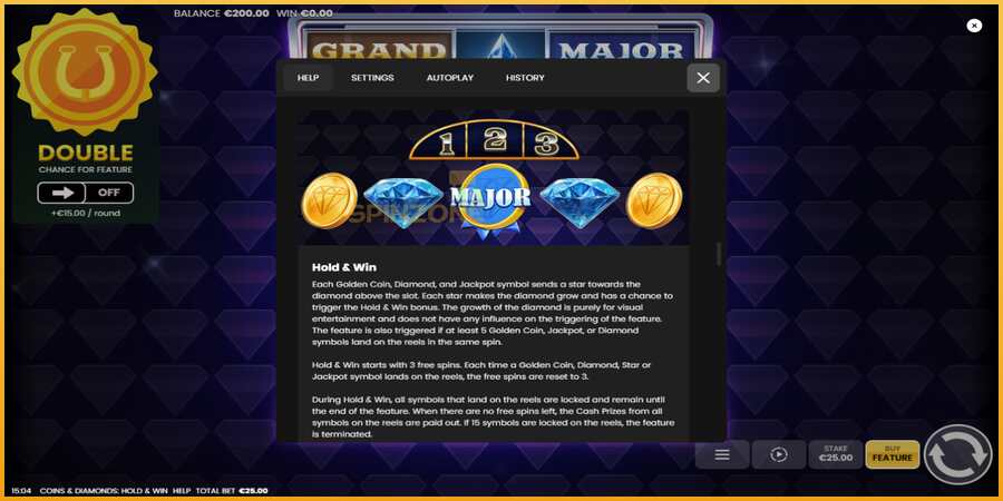 Coins & Diamonds: Hold and Win màquina de joc per diners, imatge 6