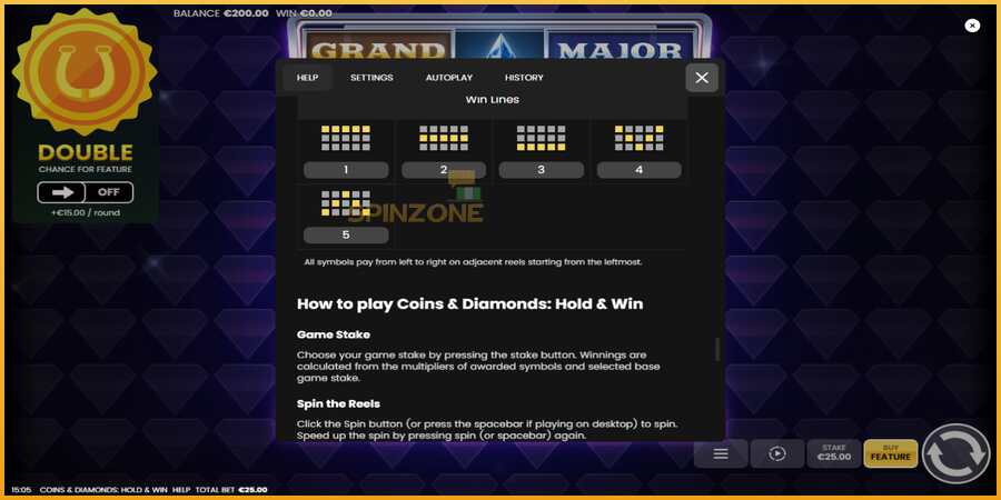 Coins & Diamonds: Hold and Win màquina de joc per diners, imatge 7