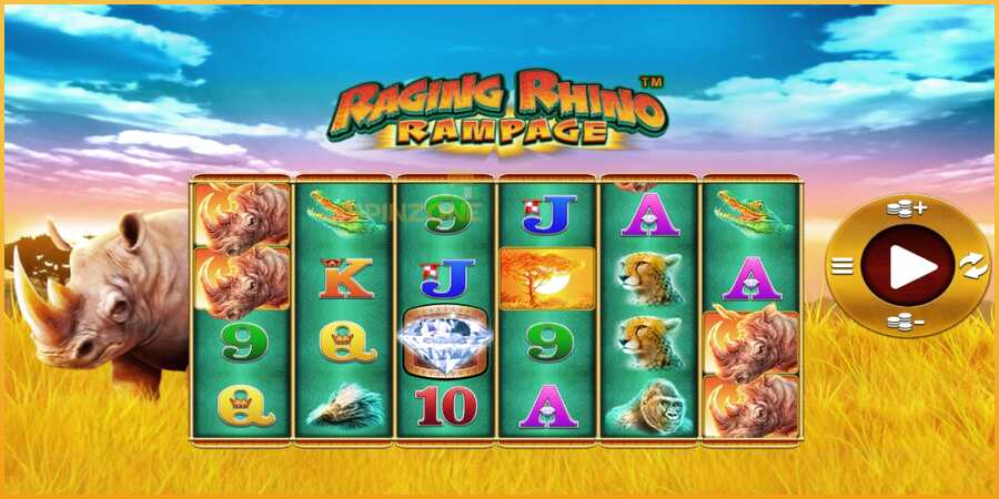 Raging Rhino Rampage màquina de joc per diners, imatge 1