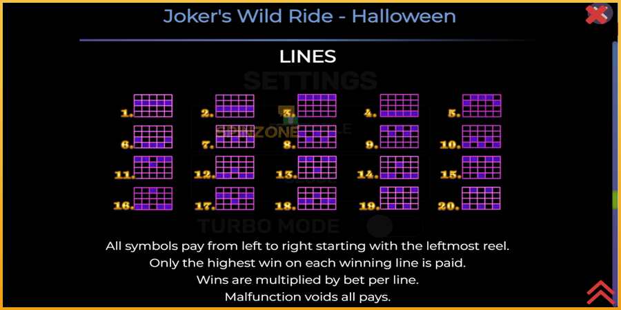 Jokers Wild Ride Halloween màquina de joc per diners, imatge 7