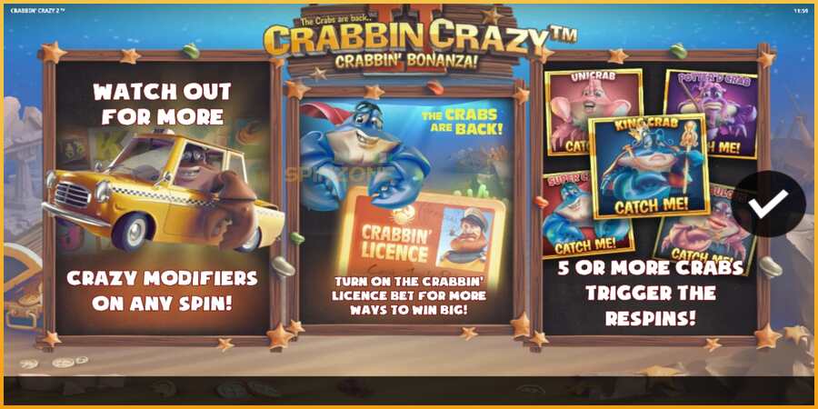 Crabbin Crazy 2 màquina de joc per diners, imatge 1