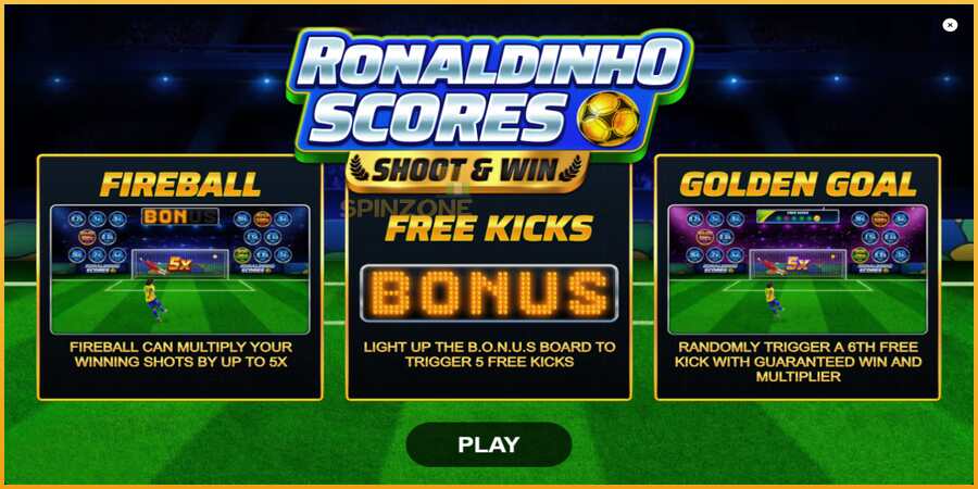 Ronaldinho Scores Shoot & Win màquina de joc per diners, imatge 1