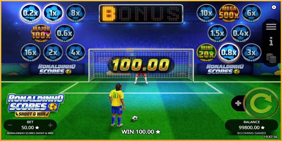 Ronaldinho Scores Shoot & Win màquina de joc per diners, imatge 3