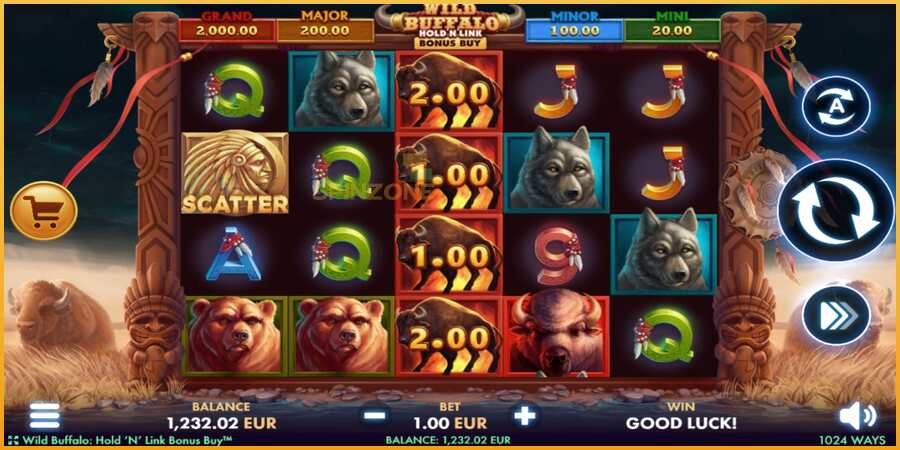 Wild Buffalo Hold N Link Bonus Buy màquina de joc per diners, imatge 2