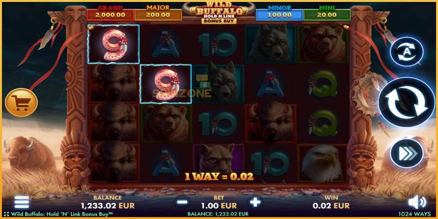 Wild Buffalo Hold N Link Bonus Buy màquina de joc per diners, imatge 3