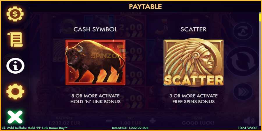 Wild Buffalo Hold N Link Bonus Buy màquina de joc per diners, imatge 4