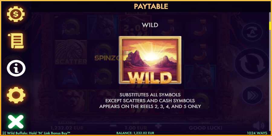 Wild Buffalo Hold N Link Bonus Buy màquina de joc per diners, imatge 5