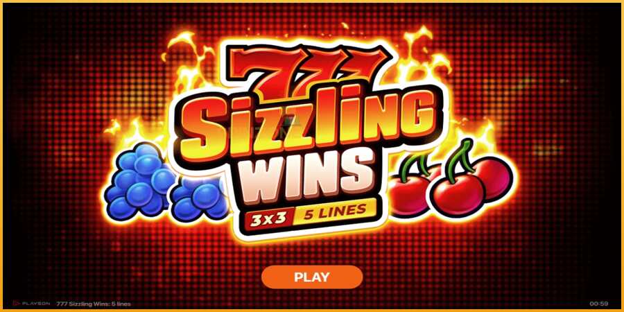 777 Sizzling Wins: 5 Lines màquina de joc per diners, imatge 1