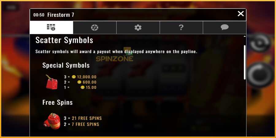 Firestorm 7 màquina de joc per diners, imatge 3