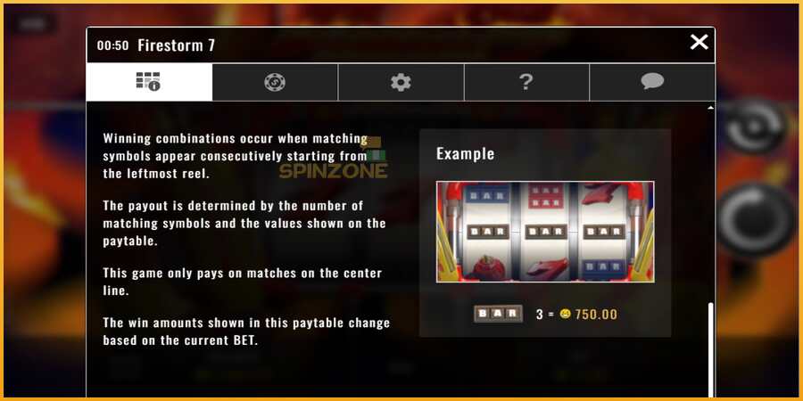 Firestorm 7 màquina de joc per diners, imatge 5