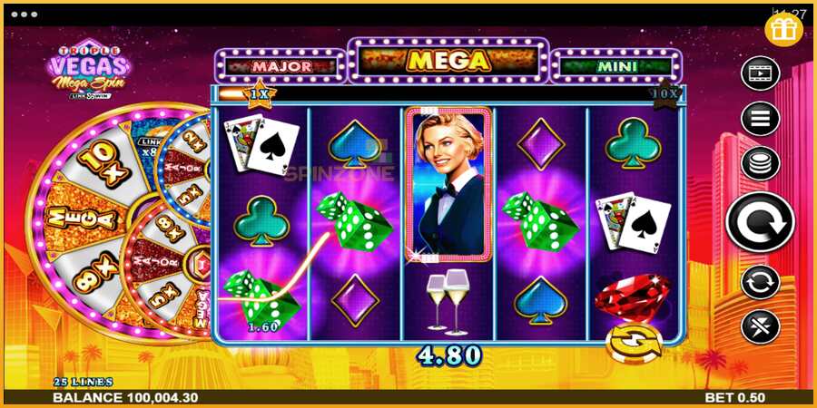 Triple Vegas Mega Spin màquina de joc per diners, imatge 2