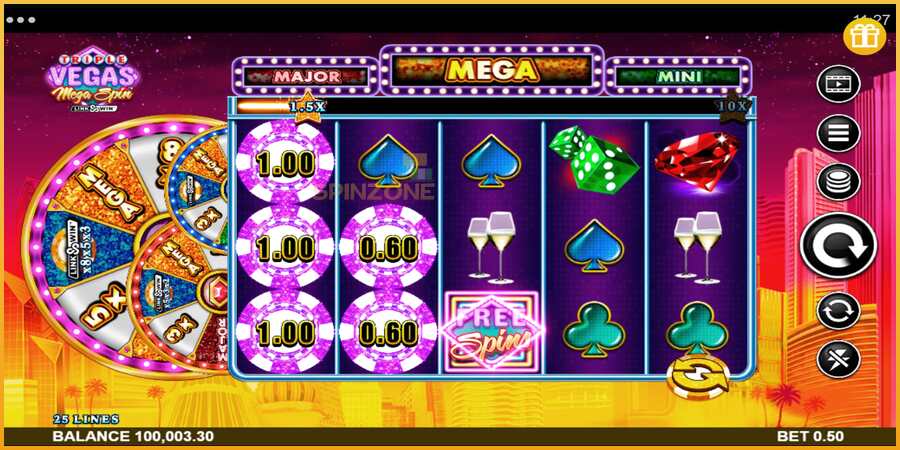 Triple Vegas Mega Spin màquina de joc per diners, imatge 3