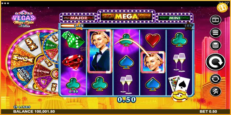 Triple Vegas Mega Spin màquina de joc per diners, imatge 4