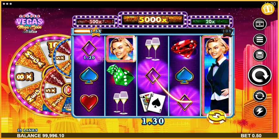 Triple Vegas Mega Spin màquina de joc per diners, imatge 5