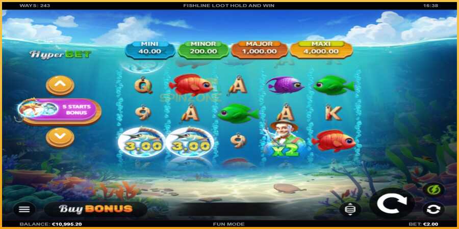 Fishline Loot Hold and Win màquina de joc per diners, imatge 2