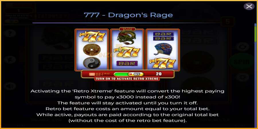 777 - Dragons Rage màquina de joc per diners, imatge 4