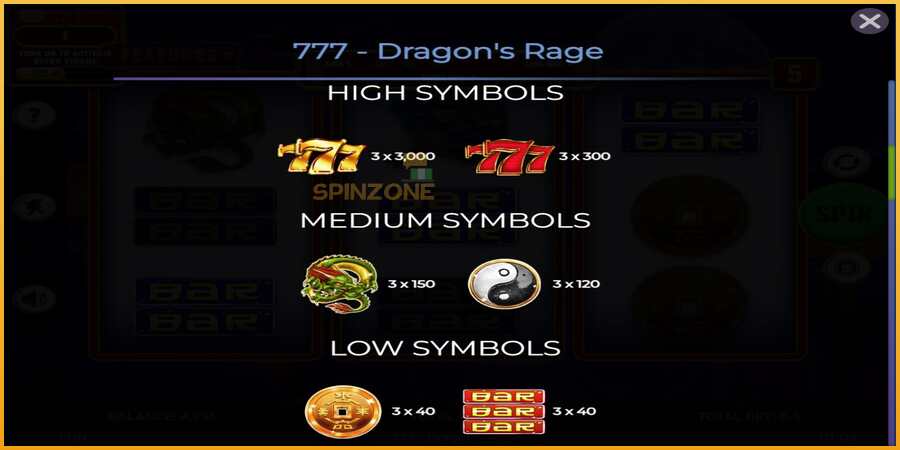 777 - Dragons Rage màquina de joc per diners, imatge 5