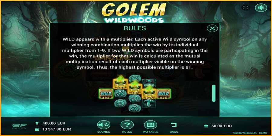 Golem Wildwoods màquina de joc per diners, imatge 5