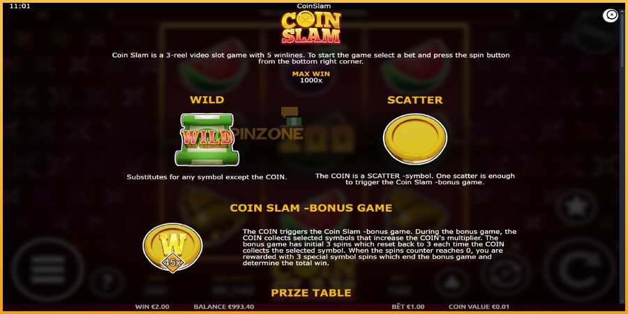 Coin Slam màquina de joc per diners, imatge 5