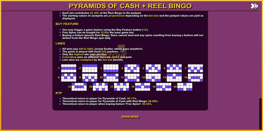 Pyramids of Cash with Reel Bingo màquina de joc per diners, imatge 6