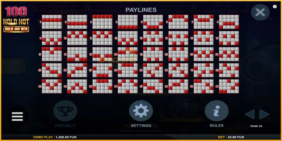 100 Hold Hot Hold and Win màquina de joc per diners, imatge 7