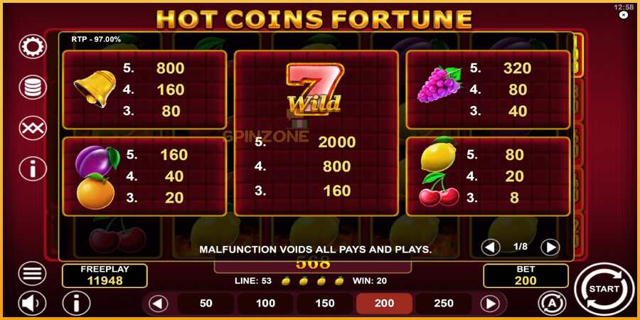 Hot Coins Fortune màquina de joc per diners, imatge 5