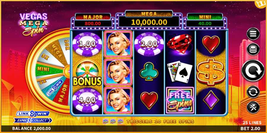 Vegas Mega Spin màquina de joc per diners, imatge 1