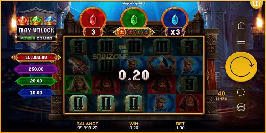 Kings of Crystals II Power Combo màquina de joc per diners, imatge 2