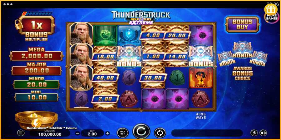 Thunderstruck Gold Blitz Extreme màquina de joc per diners, imatge 1