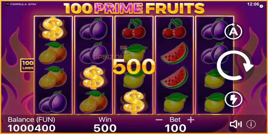 100 Prime Fruits màquina de joc per diners, imatge 2