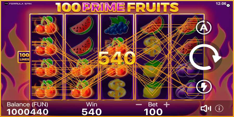 100 Prime Fruits màquina de joc per diners, imatge 3