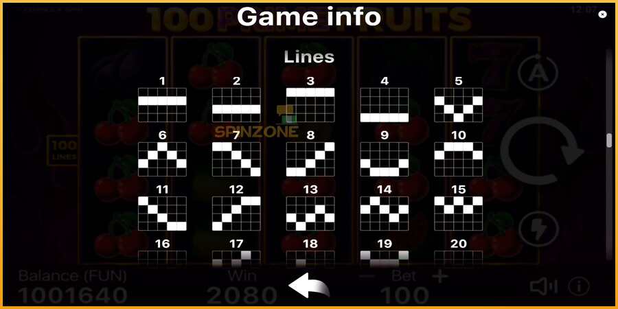 100 Prime Fruits màquina de joc per diners, imatge 7