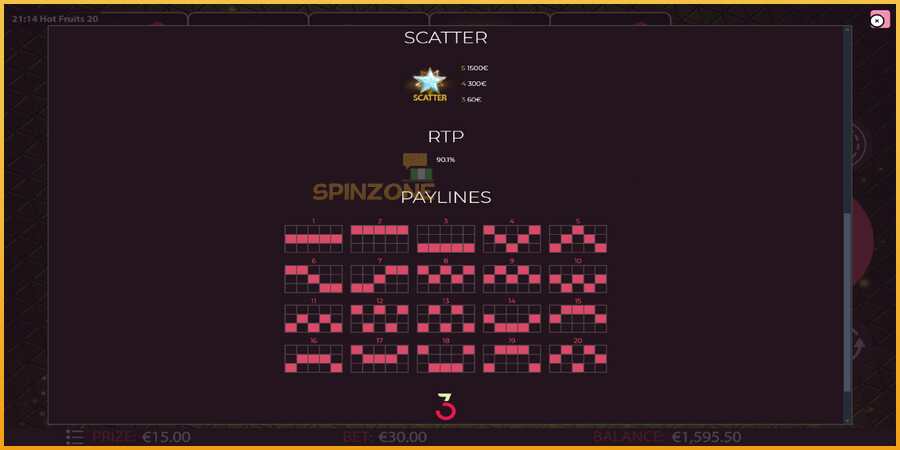 Hot Fruits 20 màquina de joc per diners, imatge 6