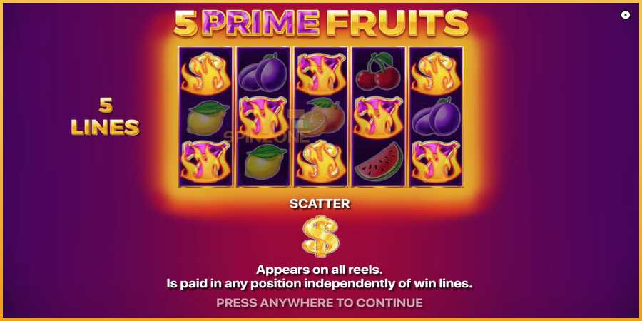 5 Prime Fruits màquina de joc per diners, imatge 1