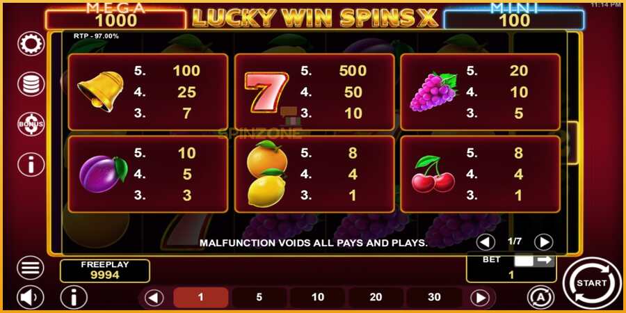 Lucky Win Spins X màquina de joc per diners, imatge 4