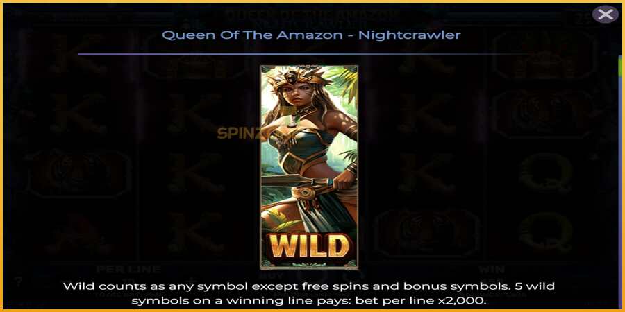 Queen of the Amazon - Nightcrawler màquina de joc per diners, imatge 4