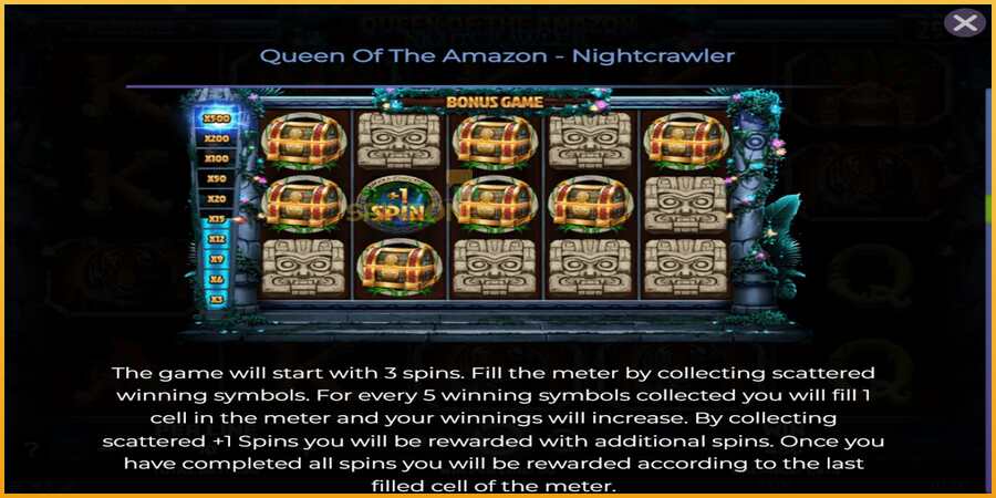 Queen of the Amazon - Nightcrawler màquina de joc per diners, imatge 6