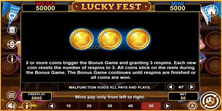 Lucky Fest Hold & Win màquina de joc per diners, imatge 7