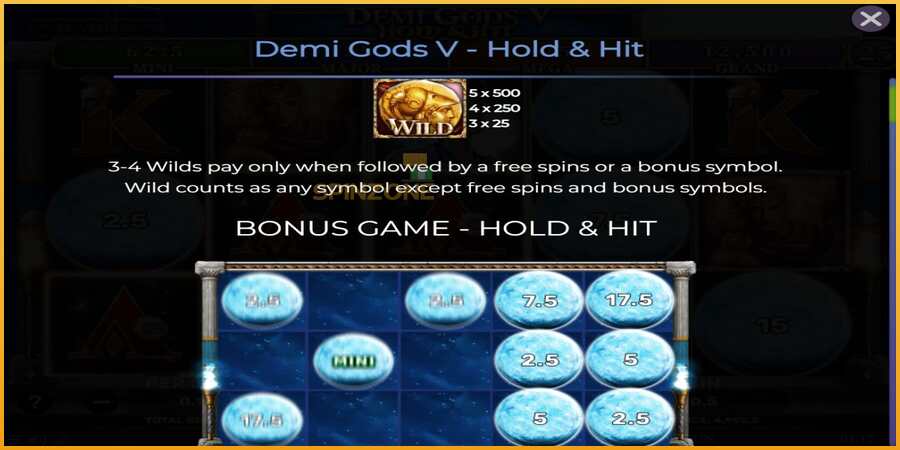 Demi Gods V Hold & Hit màquina de joc per diners, imatge 4