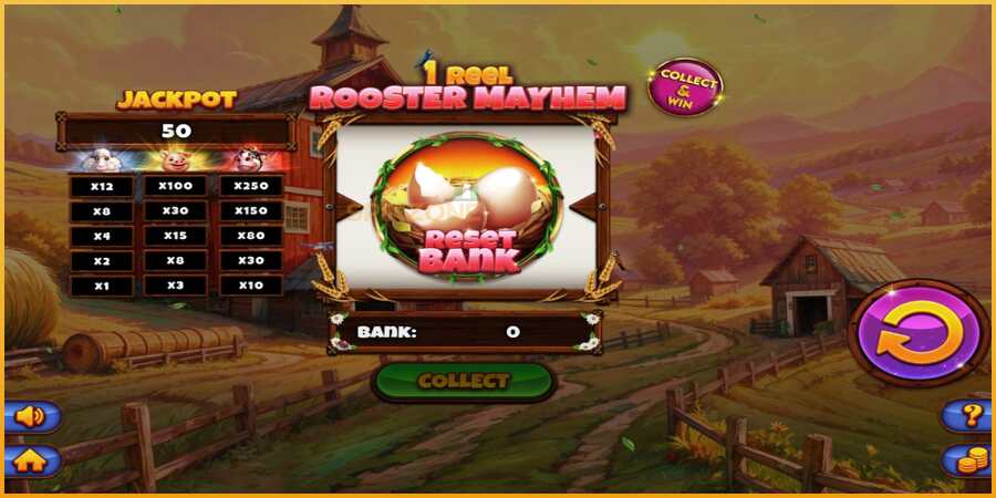 1 Reel Rooster Mayhem màquina de joc per diners, imatge 1