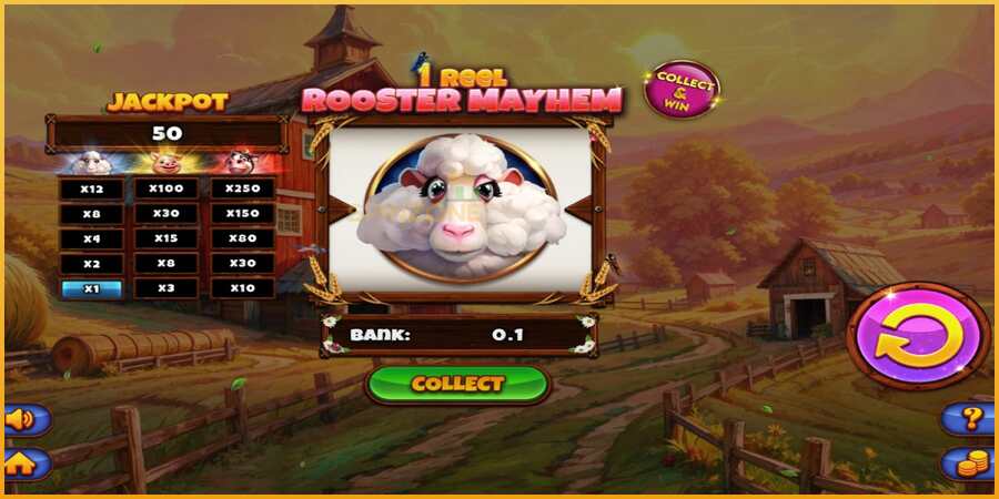 1 Reel Rooster Mayhem màquina de joc per diners, imatge 2