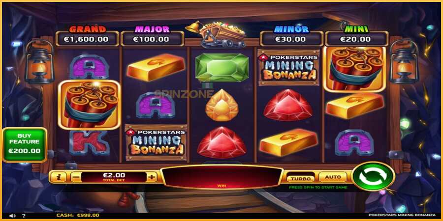 Pokerstars Mining Bonanza màquina de joc per diners, imatge 2