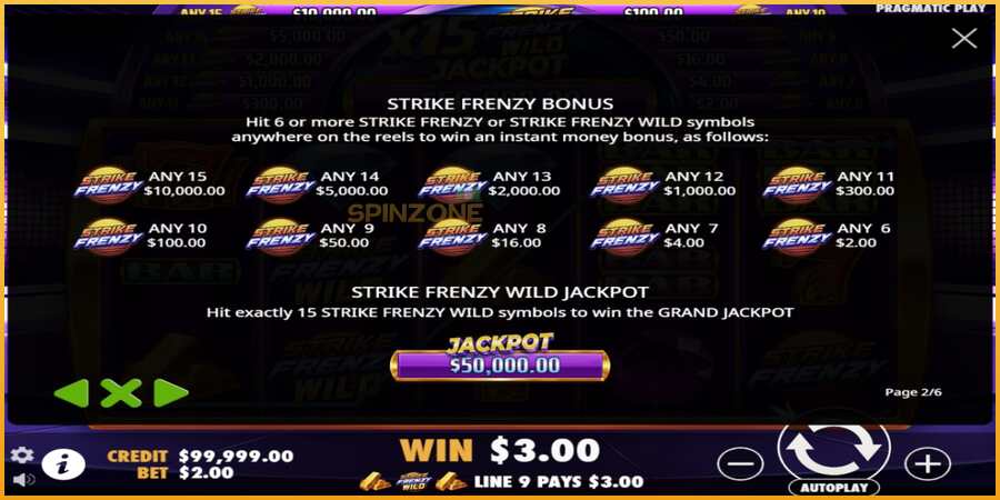 Strike Frenzy màquina de joc per diners, imatge 5