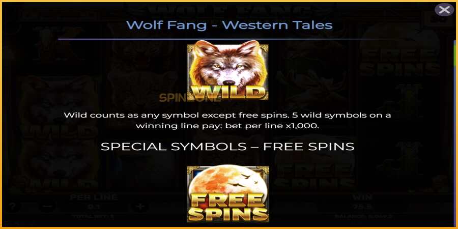 Wolf Fang - Western Tales màquina de joc per diners, imatge 4