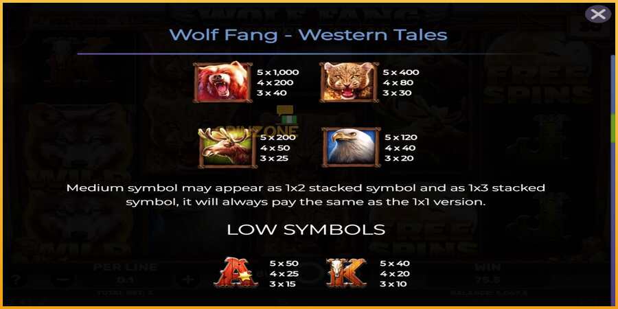 Wolf Fang - Western Tales màquina de joc per diners, imatge 5