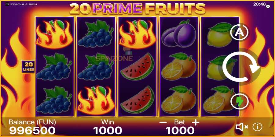 20 Prime Fruits màquina de joc per diners, imatge 3