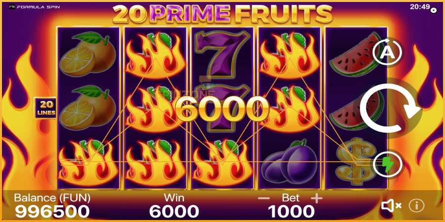 20 Prime Fruits màquina de joc per diners, imatge 4